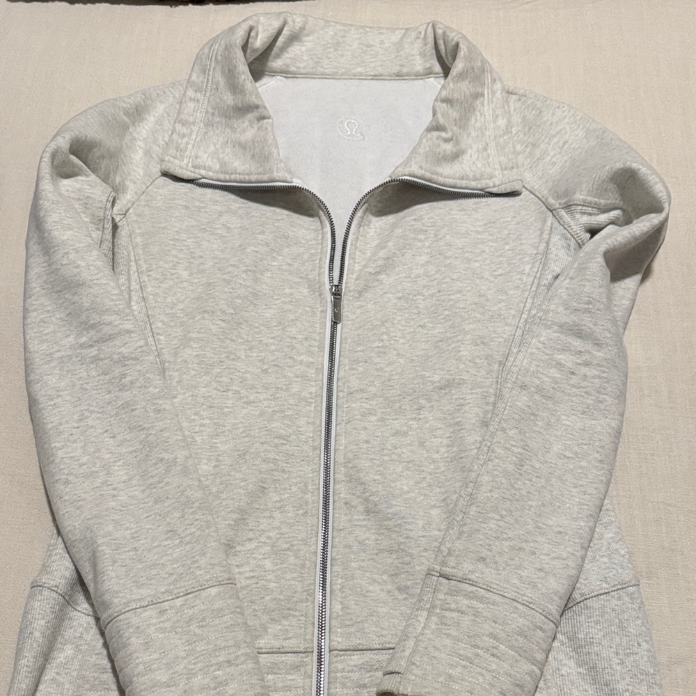 lululemon athletica Light Gray Bomber Jacket